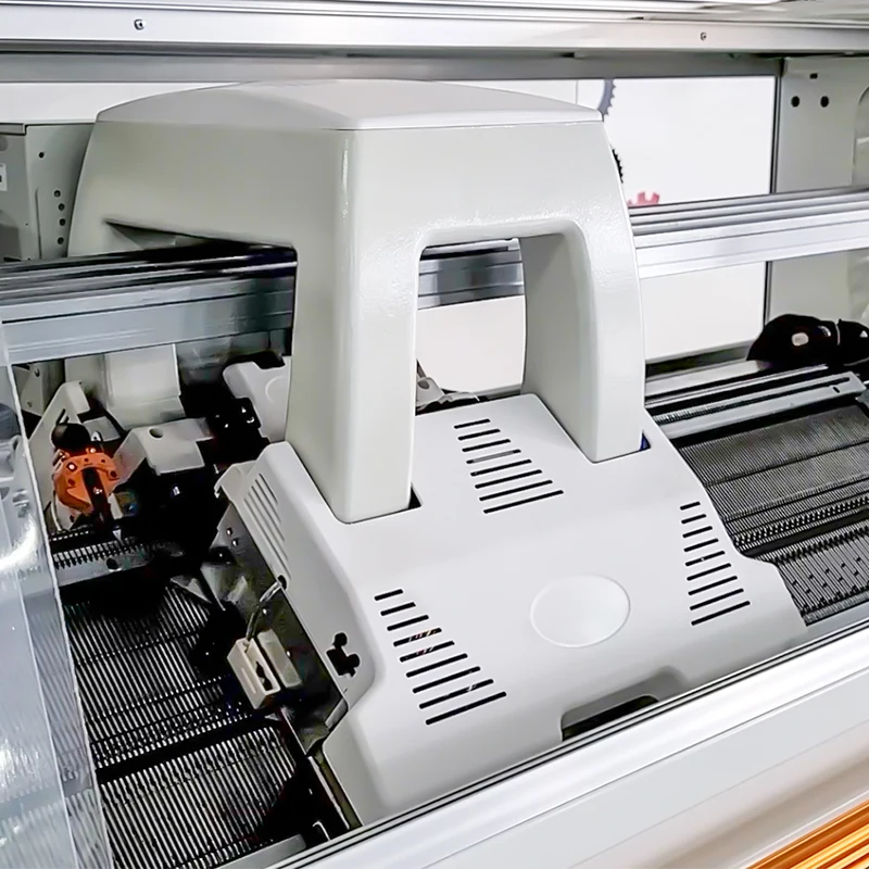 China OEM factory new model dual system 14G 60 inch computerized automatic collar cuff rib scarf jacquard flat knitting machine
