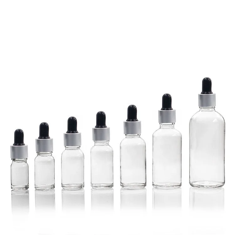 
5/10/15/20/30/50/100ml clear glass essential oil bottle dropper or stopper bottle clear glass bottles with stopper 