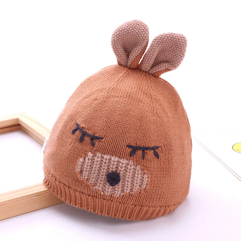 Spot wholesale fun cute photo shoot winter wool hat for baby lovely knitted baby christmas hat