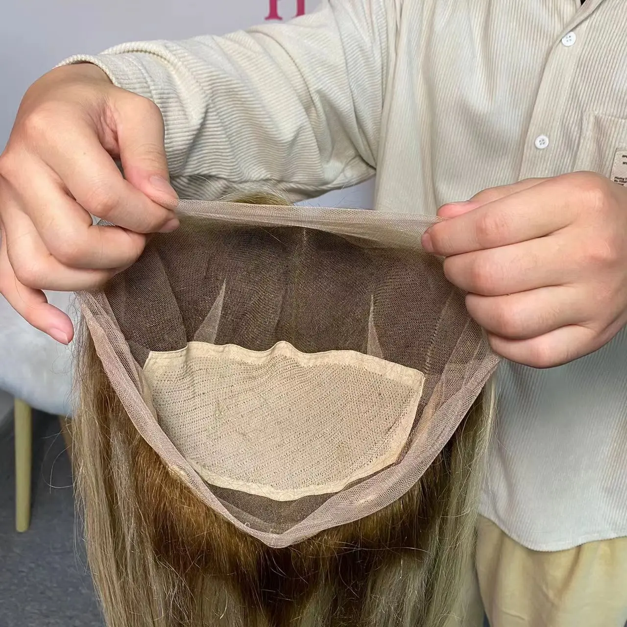 Амара Рен лидер продаж еврейские парики 22 дюйма с бликами пепел блонд выделите прямой в наличии парик без клея 14а