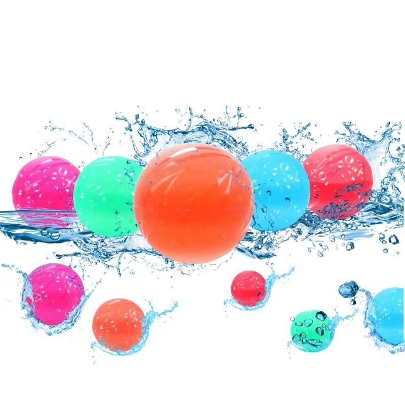 Silicone Water Balloon Bomb splash 10Pcs Bunch For Kids Rapid Fill Summer Pool Ball Reusable Water Balloon