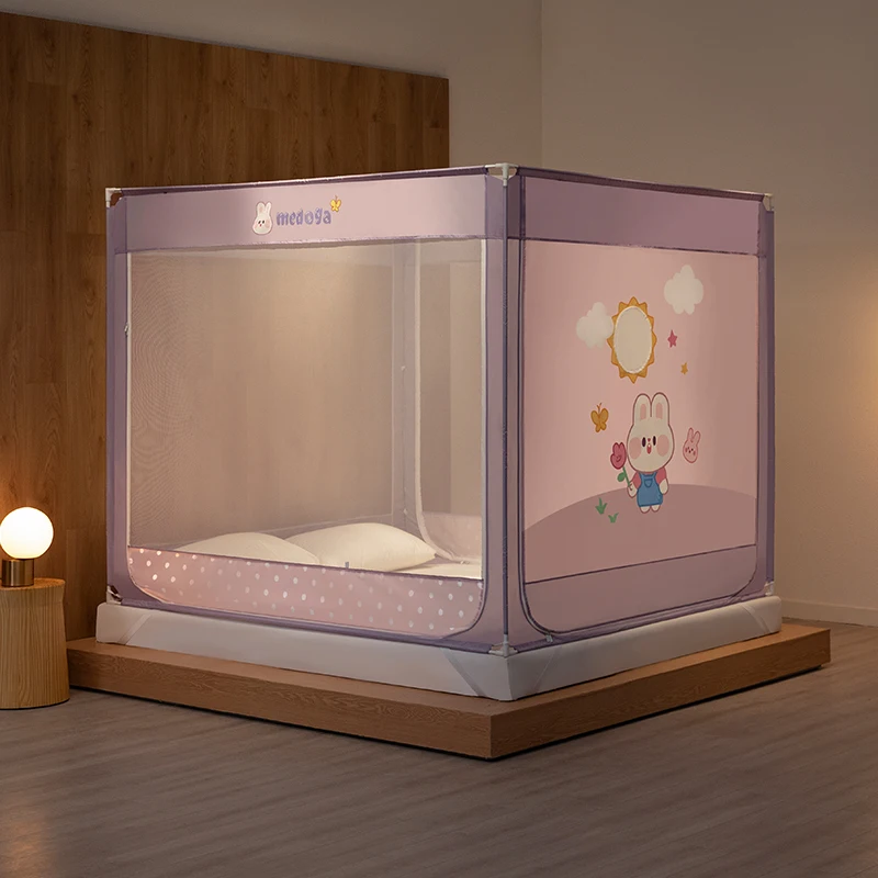 Factory Directly Sale Bed Net Kids Indoor Playground Children Bed Canopy Playhouse Metal Supports