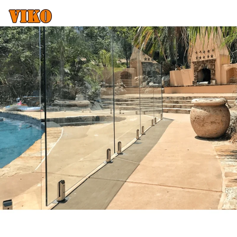 VIKO Customized Free Design Spigot Glass Railing For Swimming Pool
