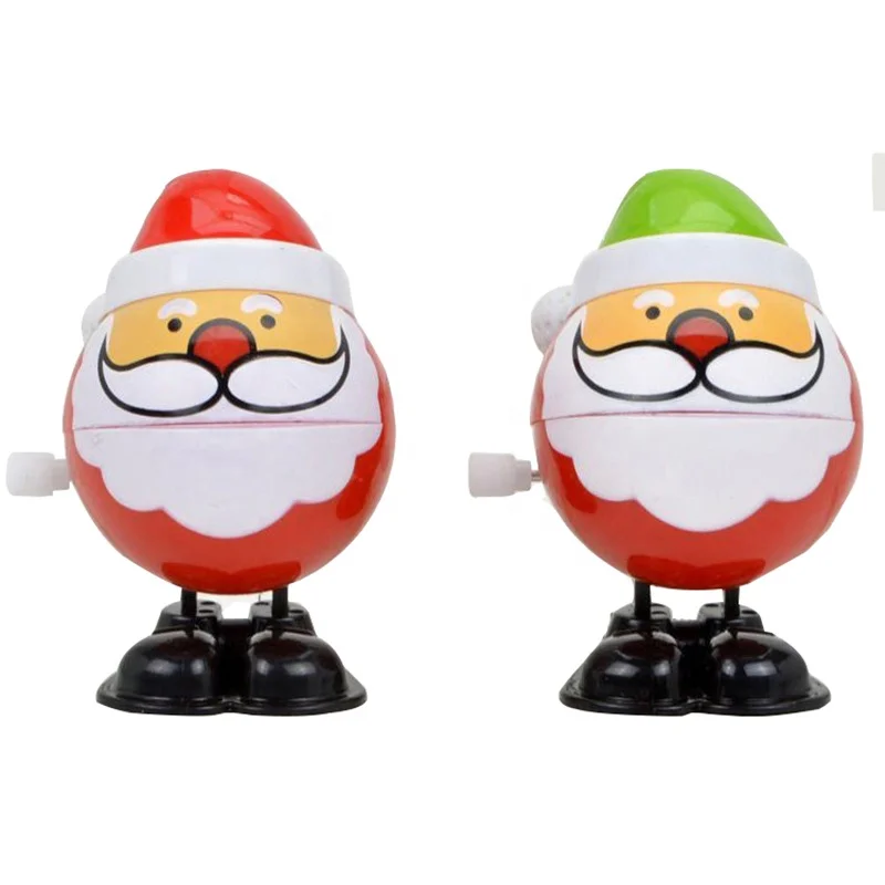 Wholesale Lovely Plastic Santa Claus Walking Christmas Gift Clockwork Wind Up Toys for Boys and Girls
