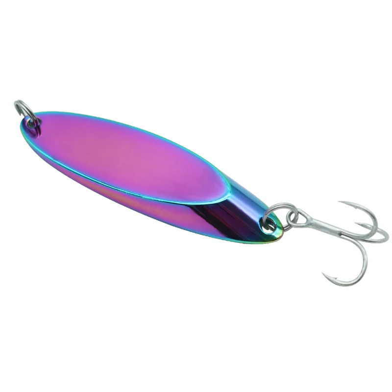 Рыболовная металлическая приманка, жесткий Спиннер, рыболовные приманки, конические приманки в виде ложки, приманки с пером и тройным крючком, Снасть