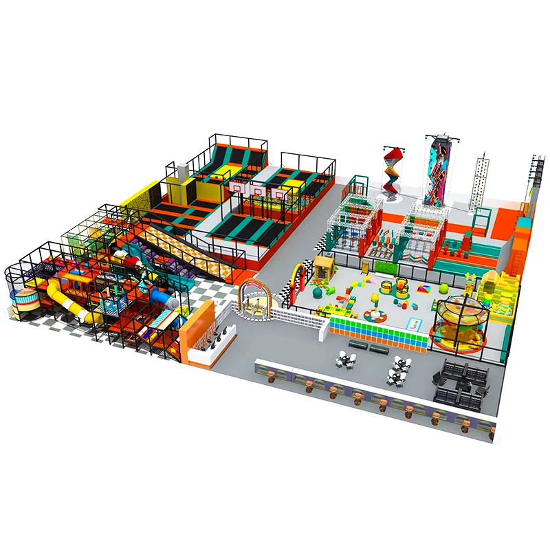 1000sqm Adventure Park Various Amusement Equipment High-End Business Large Trampoline Combined Indoor Playground Center