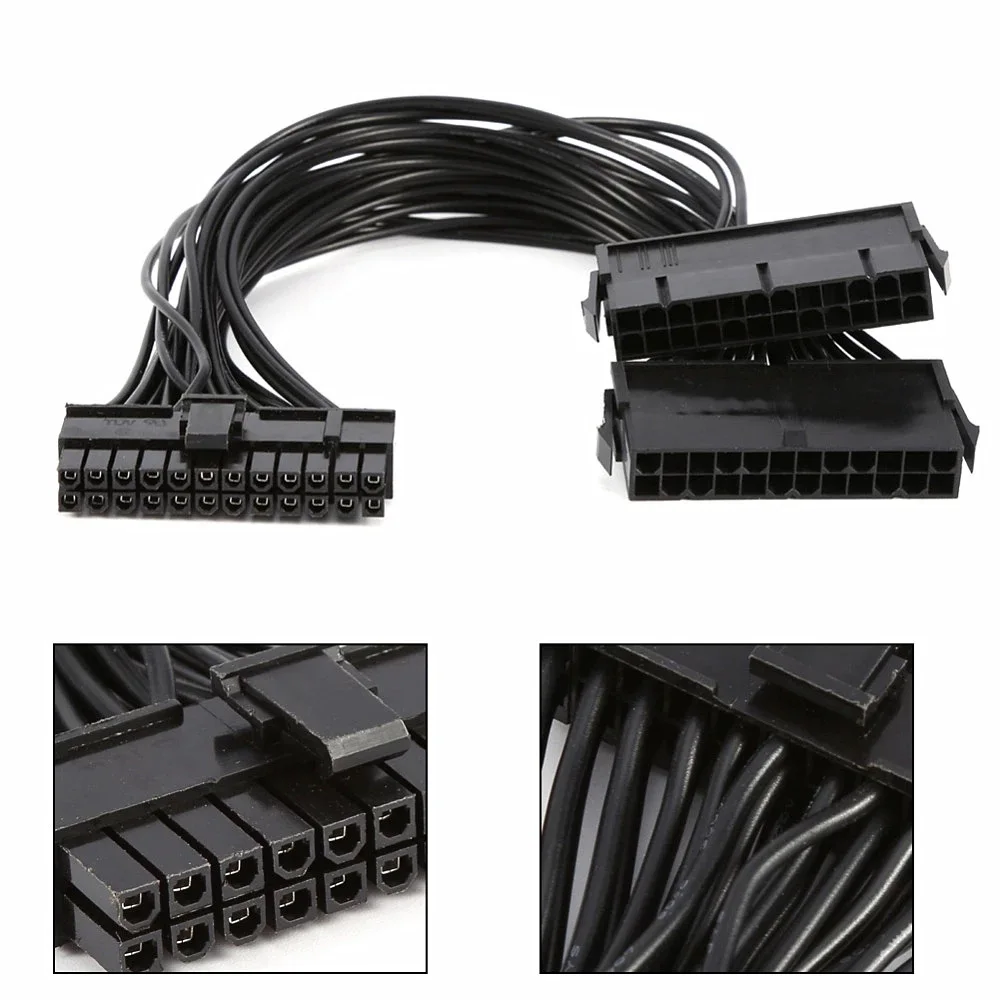  PCI-E express ATX адаптер питания Кабельный разъем для майнинга 24Pin 24 pin 20 + 4 Dual PSU