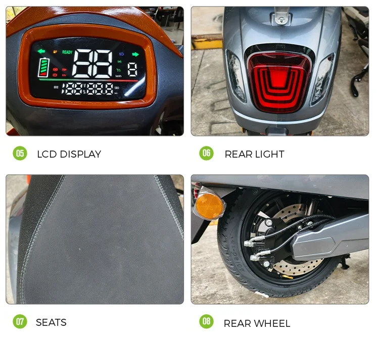 China Manufacturer High Speed low price Two-Wheeled Adult CKD Electric Motorcycle 2000W 72V 35H for Sale