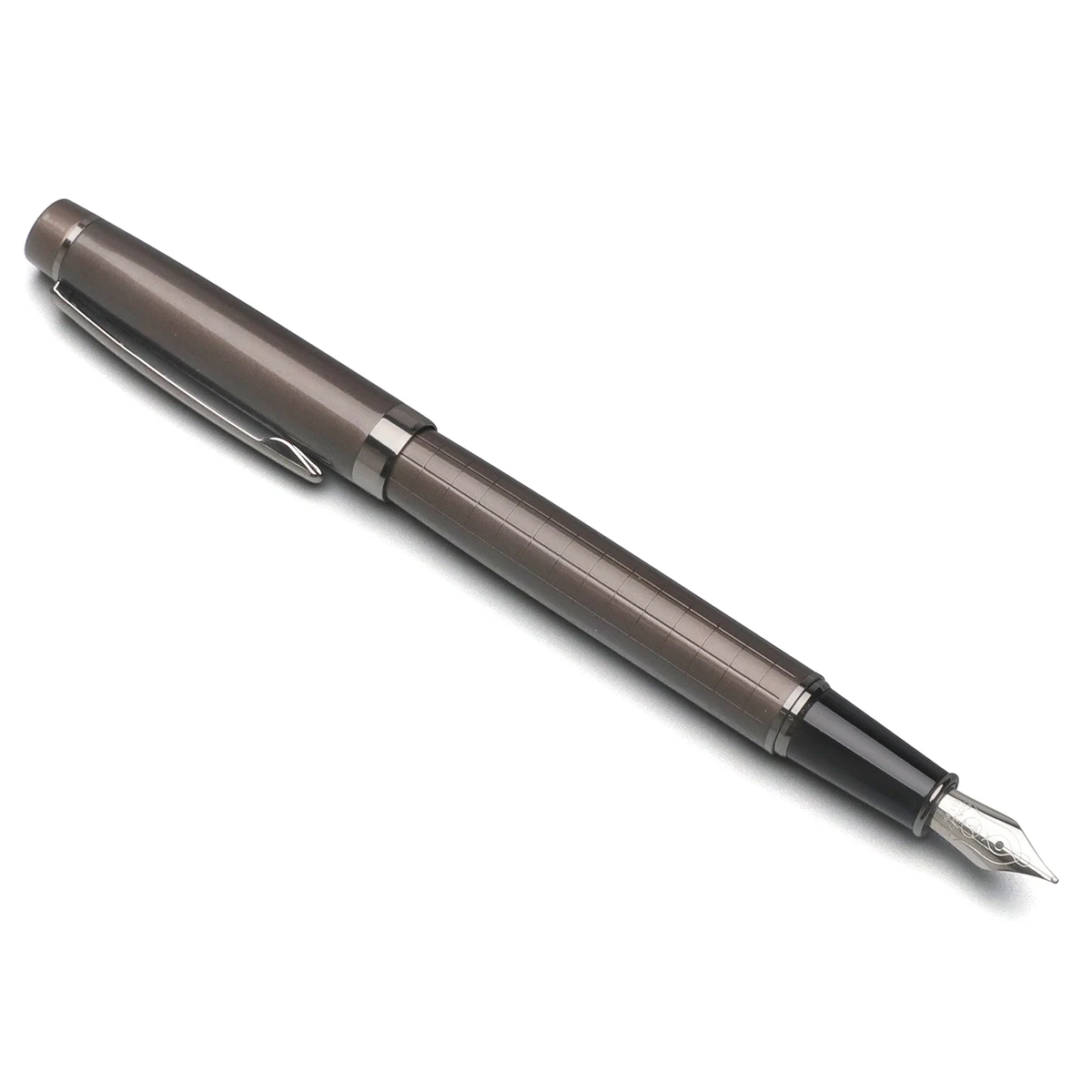 Cheap High Quality Fountain Pen in Satin Gun Metal Color with Stainless Steel Nib