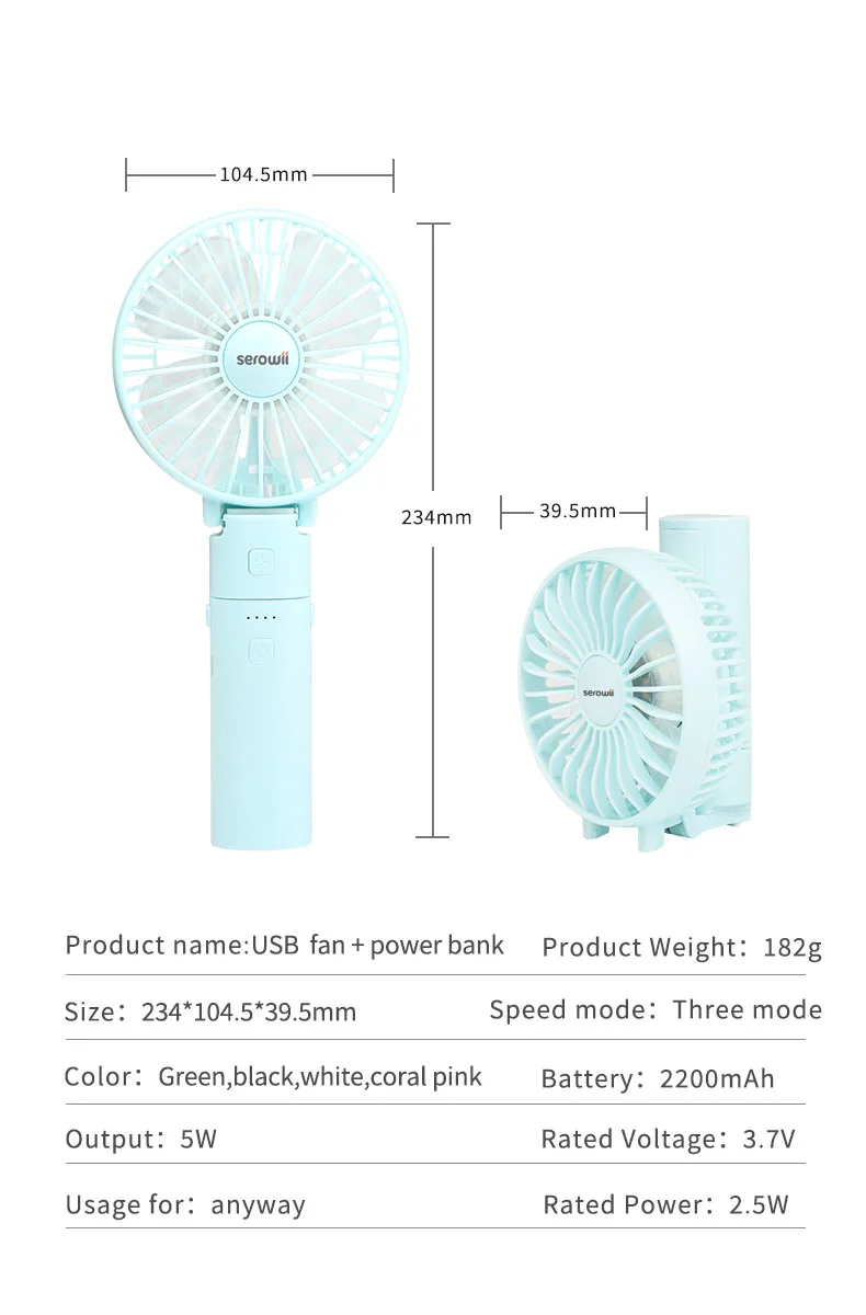 2020 trending foldable handy mini fan built in rechargeable battery