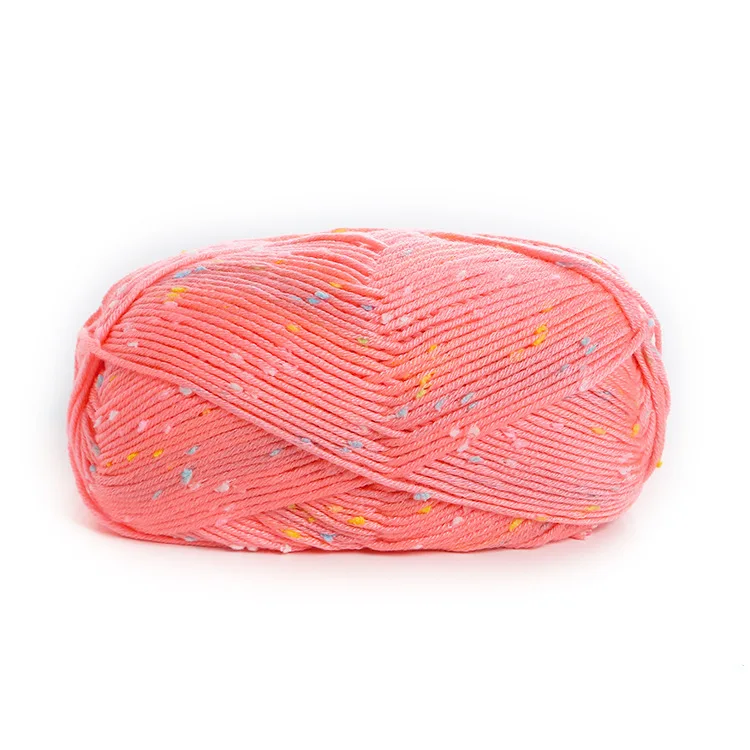 
Hot Sale Beans Color Dots Hand Knitted Silk Protein Fleece Sweater Scarf Coat Hat Yarn 