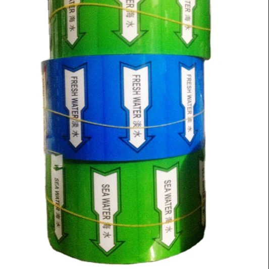 
High quality professional pipeline sticker for ship materials Pipeline ID Arrow flow indicator 