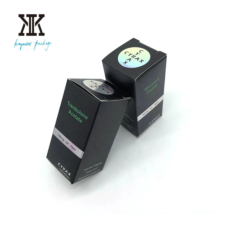 Free Design Custom Printing Pharma Vial Box 10ml Steroid Tablets Packaging Labels