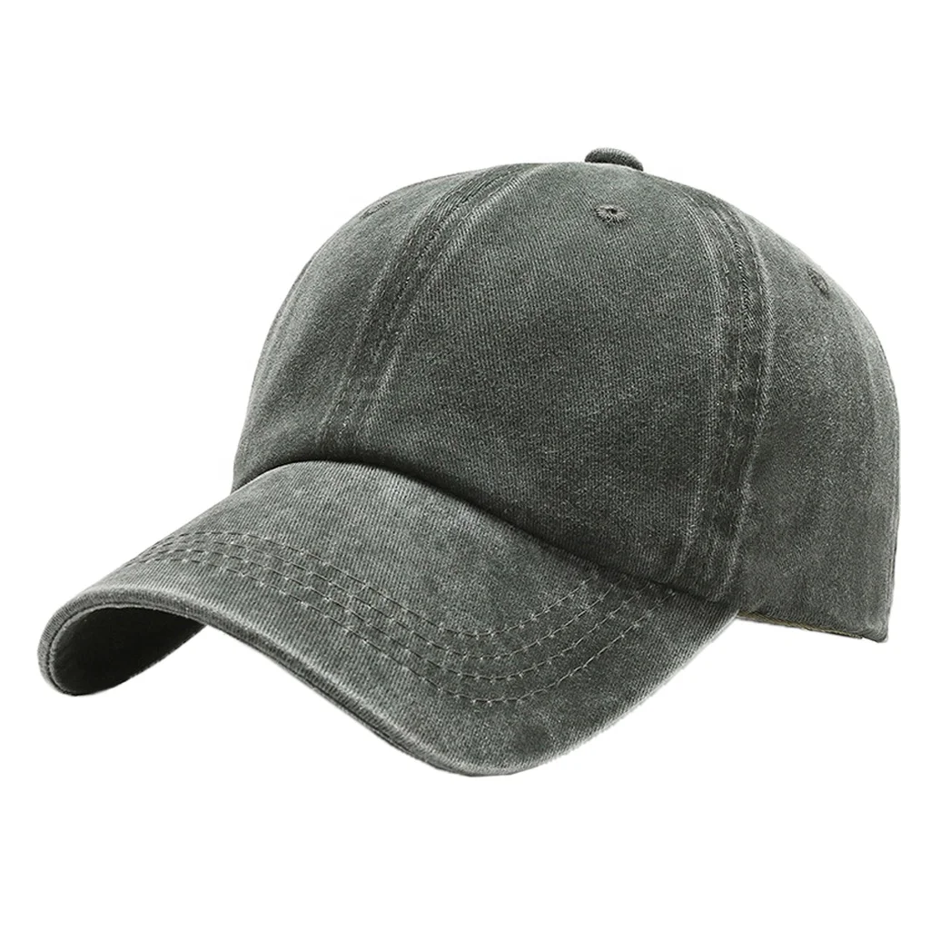 Wholesale Cheap Multicolor Blank Custom Logo 6 Panel Cotton Washed Running Sports Baseball Caps