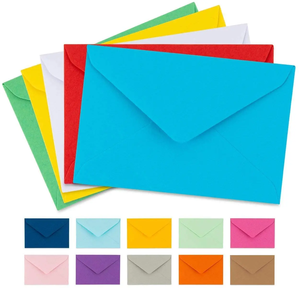 Custom Paper Envelope Rainbow Blank Single Panel Cards And Colored Envelopes Invoice Business Envelope Suitable For Office
