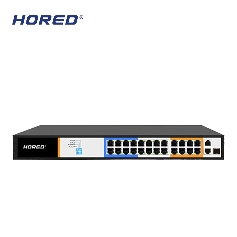  Коммутатор питания через ethernet 6 / 10 16 24 портами Poe сетевой коммутатор gigabit 100 Мбит