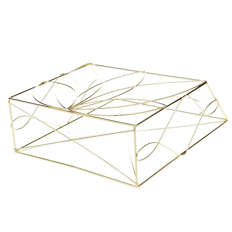 Office Supplies Portable Desk Organizer Storage Baskets Gold Metal Wire Wall Mounted Hanging Baskets File Magazine Rack Holder