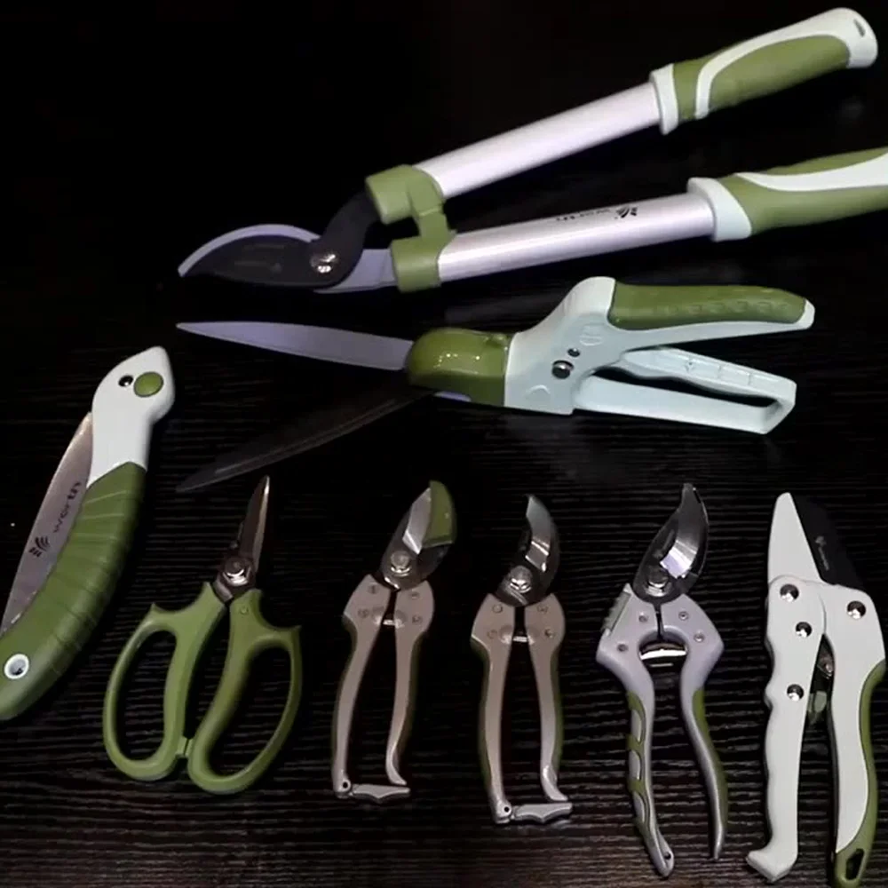 Hot Sale Garden Tree Cutting Tools Deluxe Anvil Bypass Pruners Fruit Snip Branch Scissors