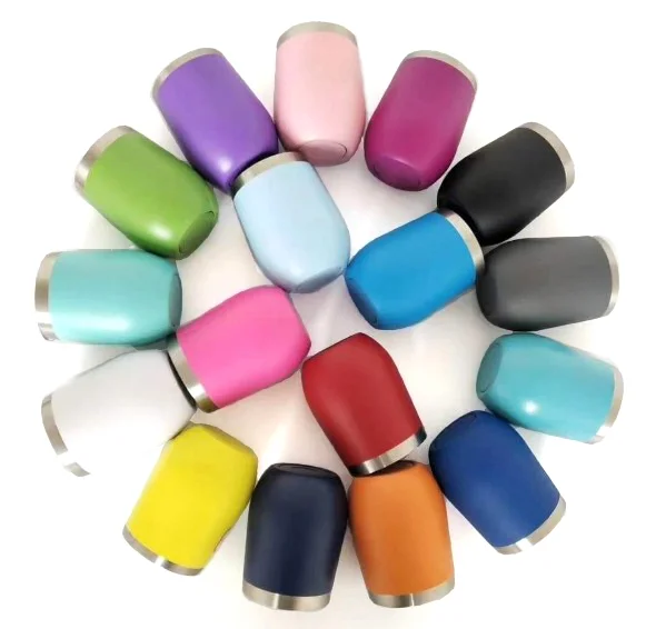 
12oz colour cup straight egg sublimation wine tumbler with logo 