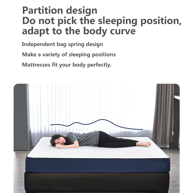 MF2 King Queen Size Latex Memory Foam Mattress Bed Hotel Kid High Density Foam Compressed Mattresses