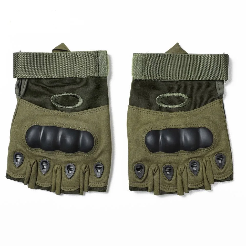 Half Finger Rubber Hard Knuckle Motorcycle Sports Outdoor Camping Shooting Tactical Gloves