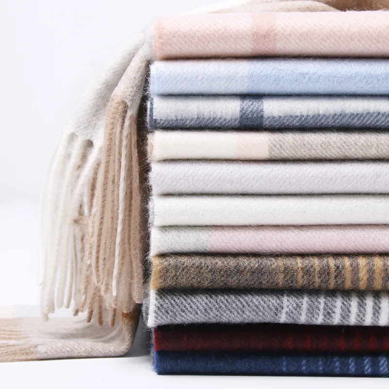 Оптовая продажа шотландский мужской Клетчатый кашемировый шарф 100%