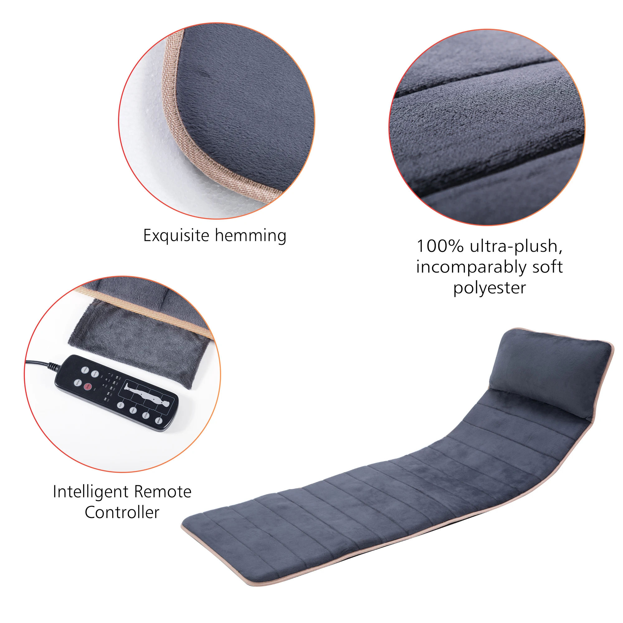Comfier Hot Sales Full Body mattress With Heat/vibtation massage mat