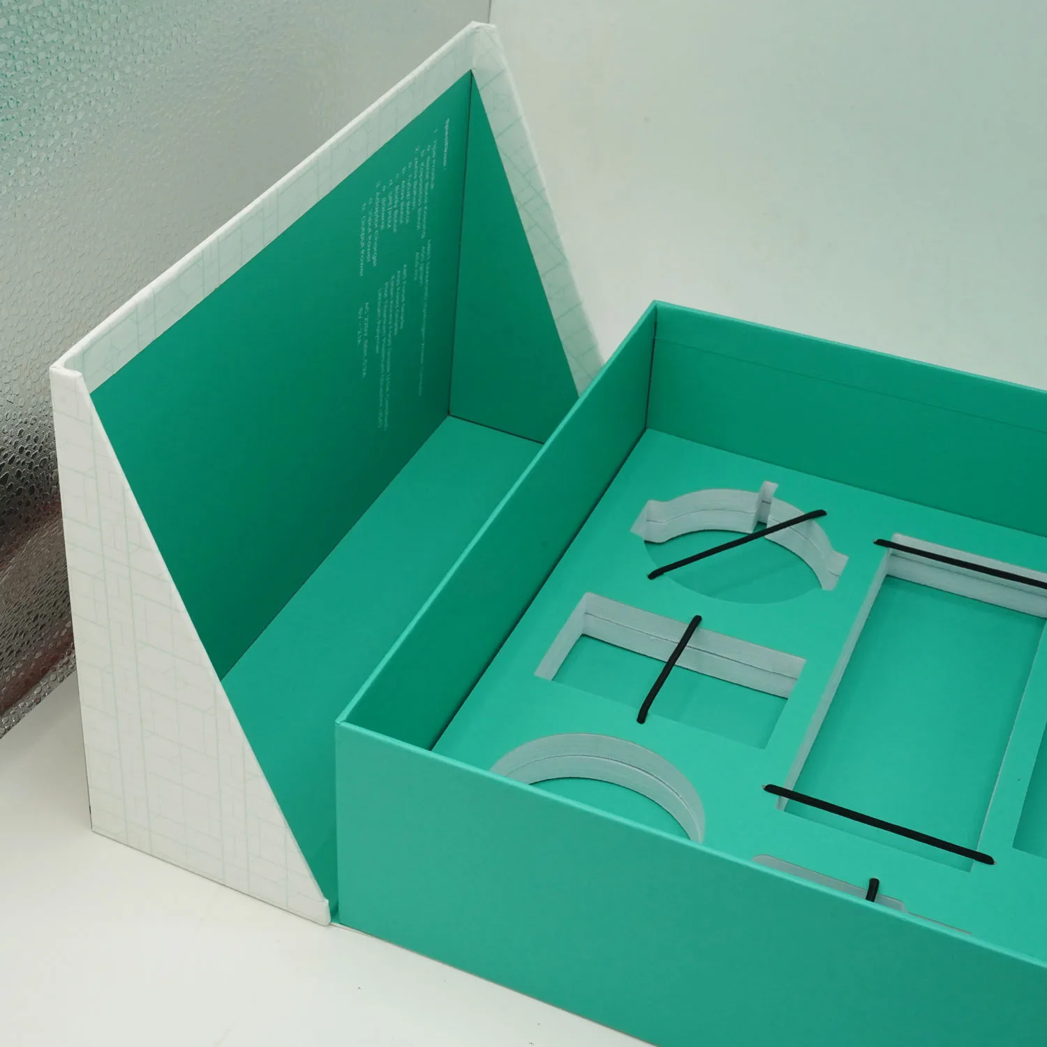 Customized Luxury Water Bottle Paper Box Packaging Printed Logo Two Double Door Rigid Box