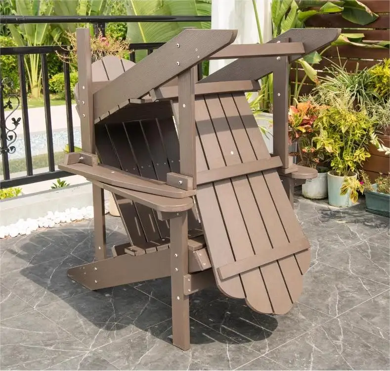 ZUOAN Unique Design American Style Waterproof Plastic Wood Chairs and Table Set Outdoor Garden Balcony Mini Side Table