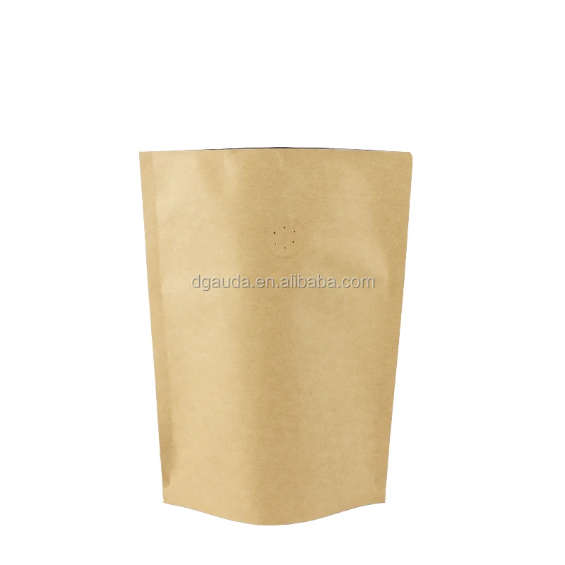 
customized design resealable biodegradable stand up zipper kraft paper bag for snacks 