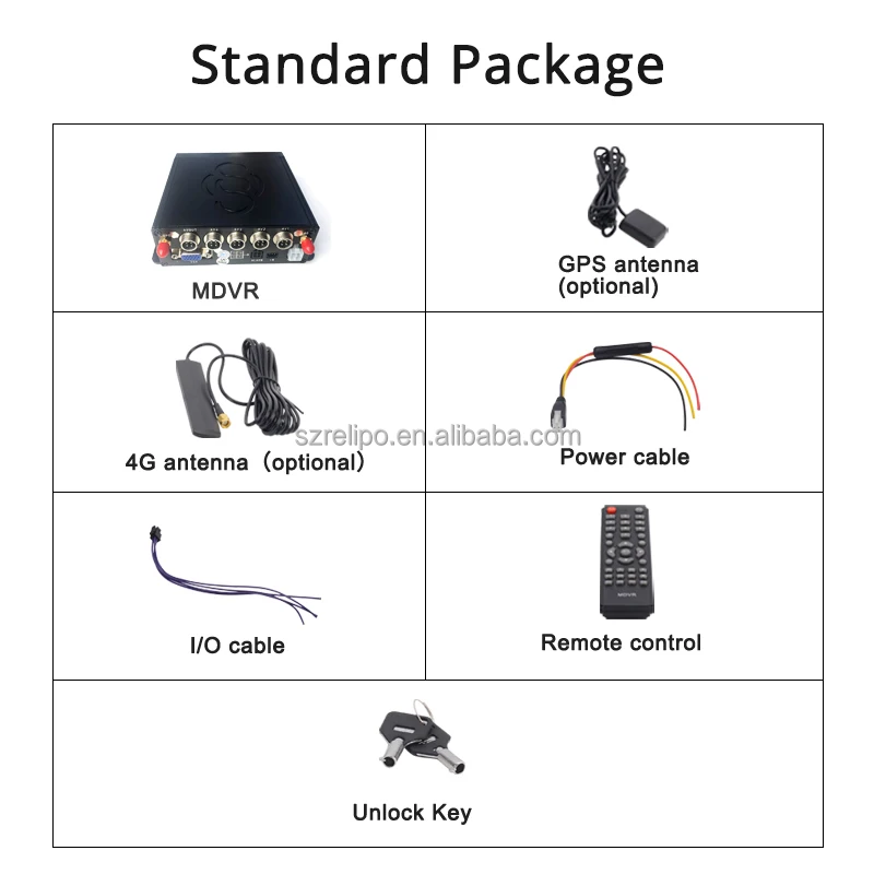 4 channel AHD Мобильный DVR 4CH SD карта Автомобильный рекордер MDVR