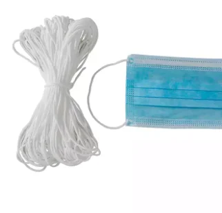 Manufacturer material elastic hank facemask shield band round flat earloop for facemask wedding flat round rope