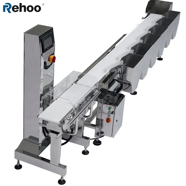 Automatic Seafood Weighing Sorting Machine Belt Checking Packing Line Scale Weight Sorting D