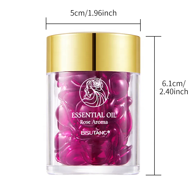 BISUTANG Rose Aromatherapy Serum Capsule Hair Treatment Oil Hair Repair Perm Dry Frizzy Hair Essential Oil
