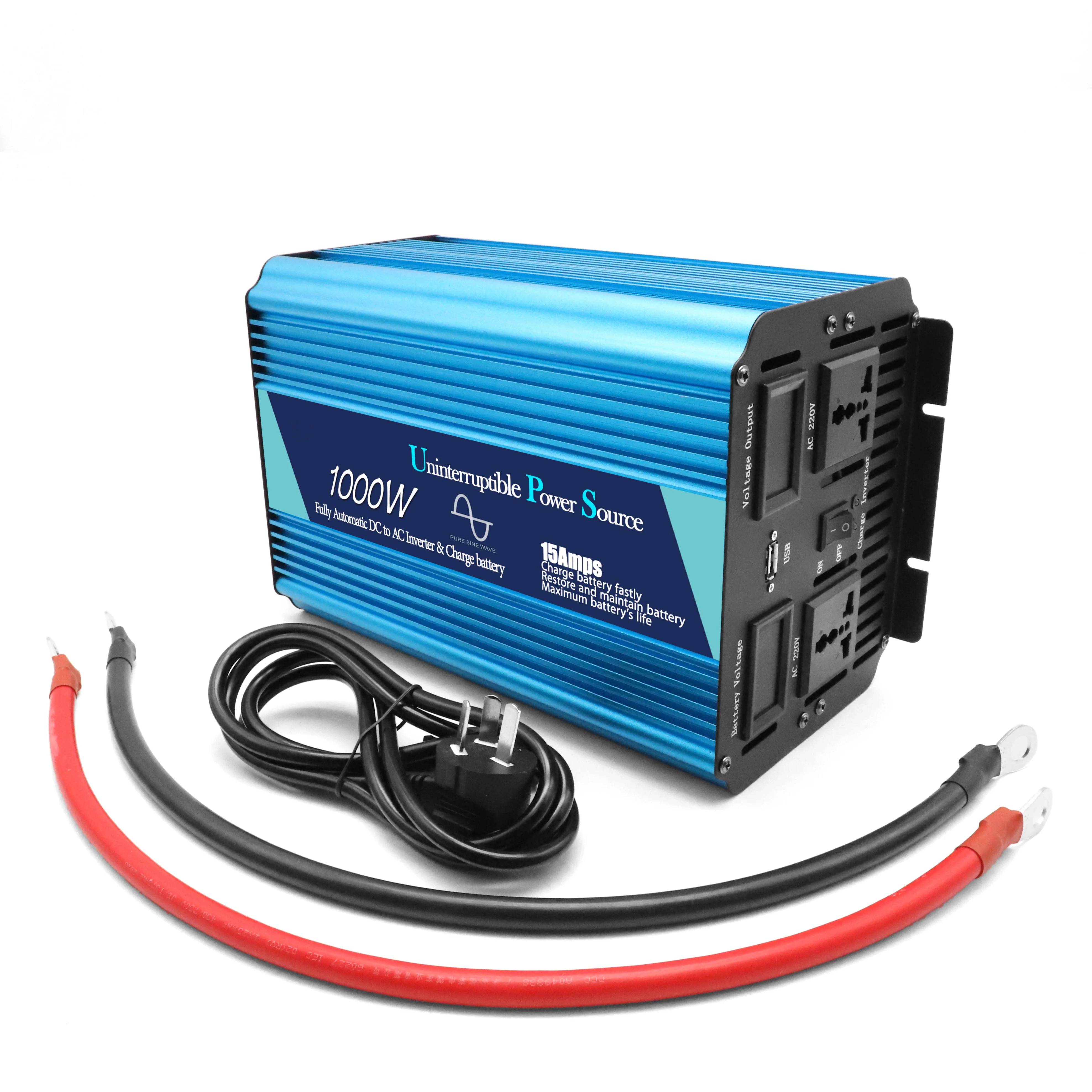 12V/24V DC to 110V/220V AC UPS 2000W Pure Sine Wave Inverter With Charger 2000W inverter power