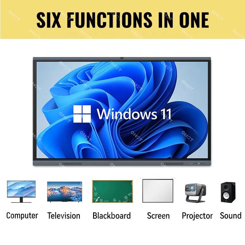 OEM ODM Interactive Display 98 Inch Digital Flat Panel Smart Whiteboard Electronic Smart Interactive Boards for Classroom