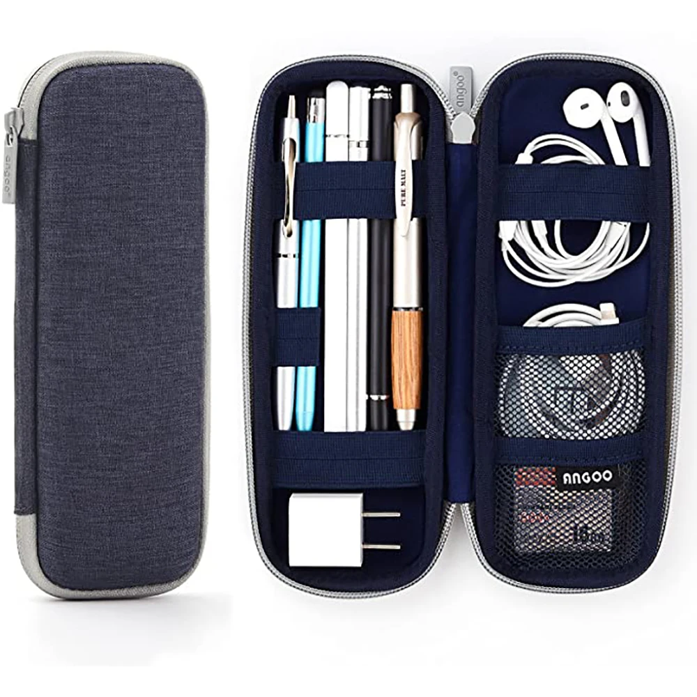 Pencil Holder Case for Apple Pencil EVA Hard Shell Pen Pencil Case for iPad Pro USB Cable Earphone