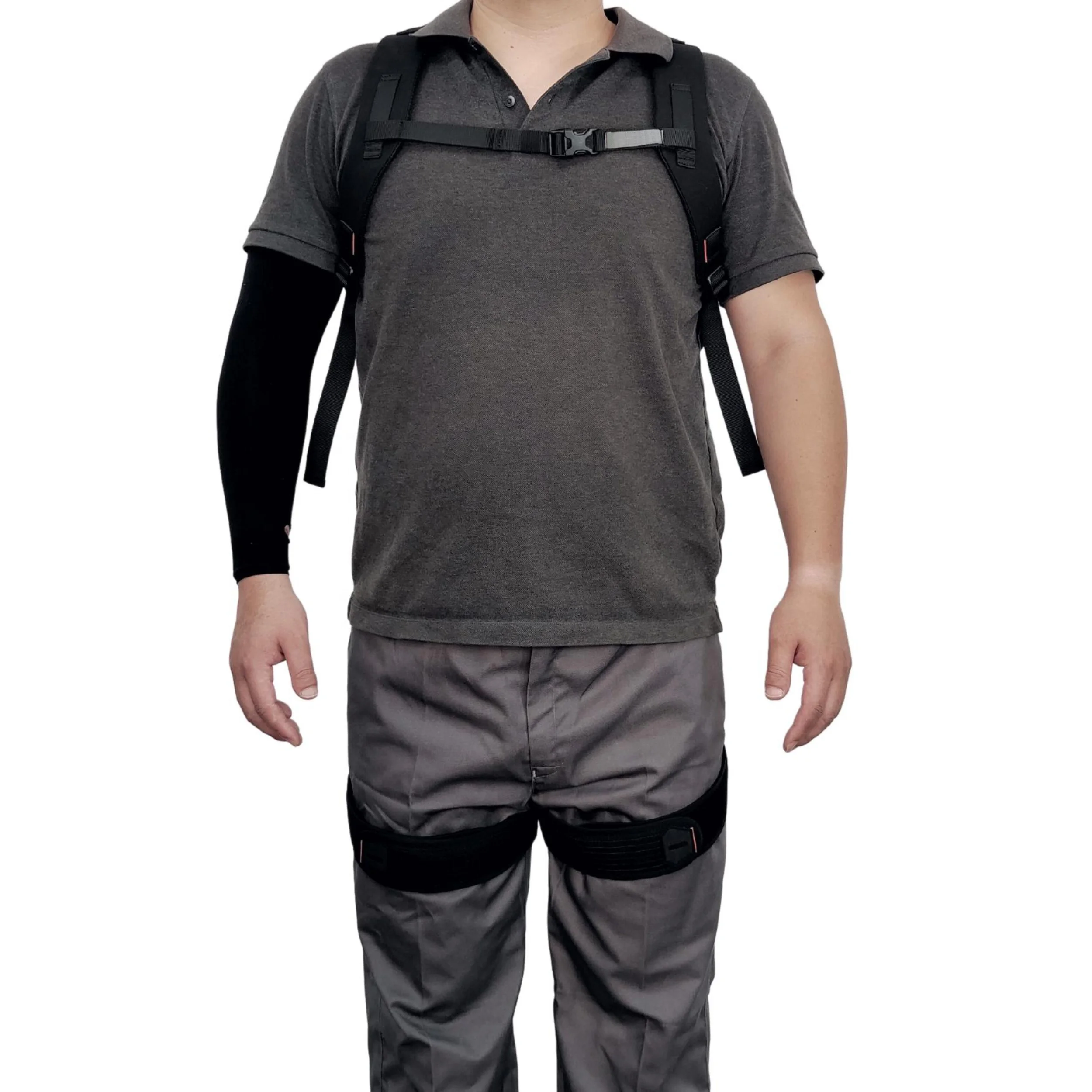 pure mechanical exoskeleton assists carrying mechanical robot