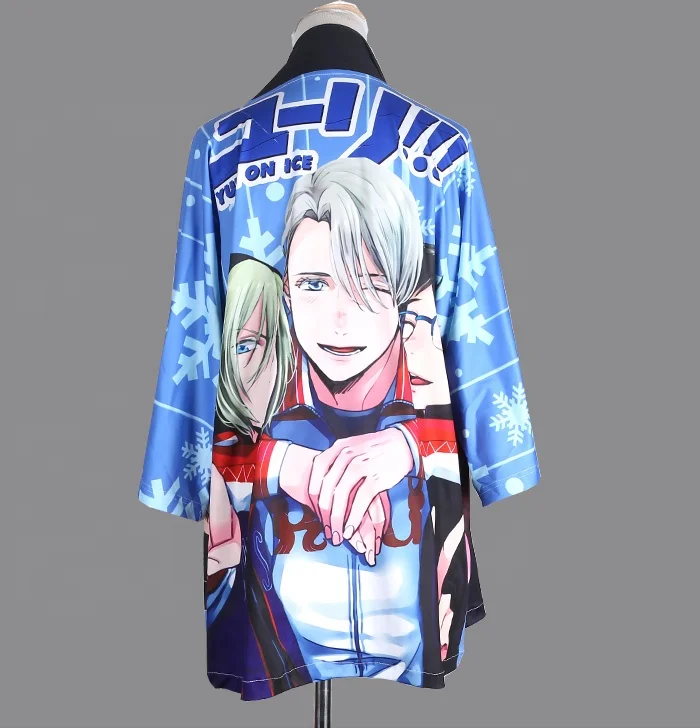 Оптовая продажа, сублимационная печать haori с Юри на льду/кимоно с защитой от ветра и влаги/удобный халат