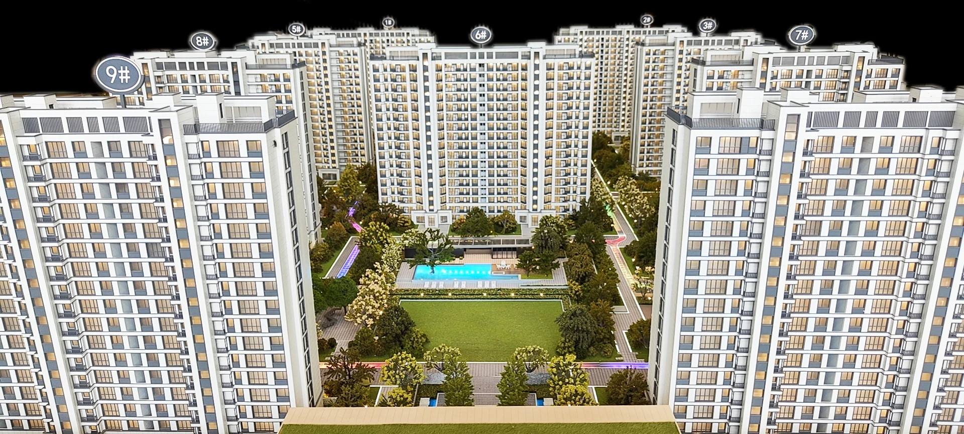 Customizable high quality urban planning construction model architectural building scale model