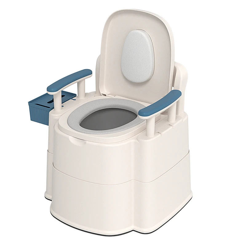 Latest upgrade plastic portable toilet for adult using at bedside
