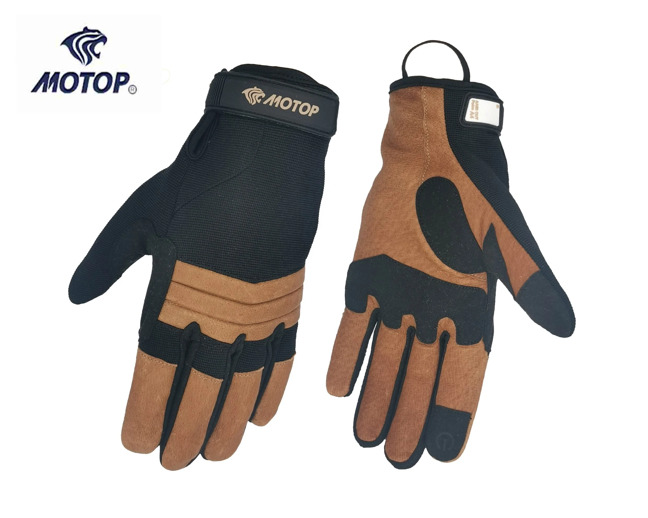 New Styles full finger Spandex SBR Cow Leather Work Safety Gloves
