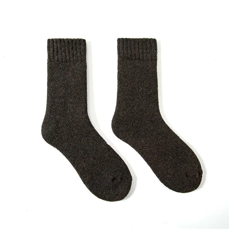 OEM Custom High Quality Mid-Tube Socks Men Thickened Warm Winter Socks Unisex Lamb Camel Wool Socks