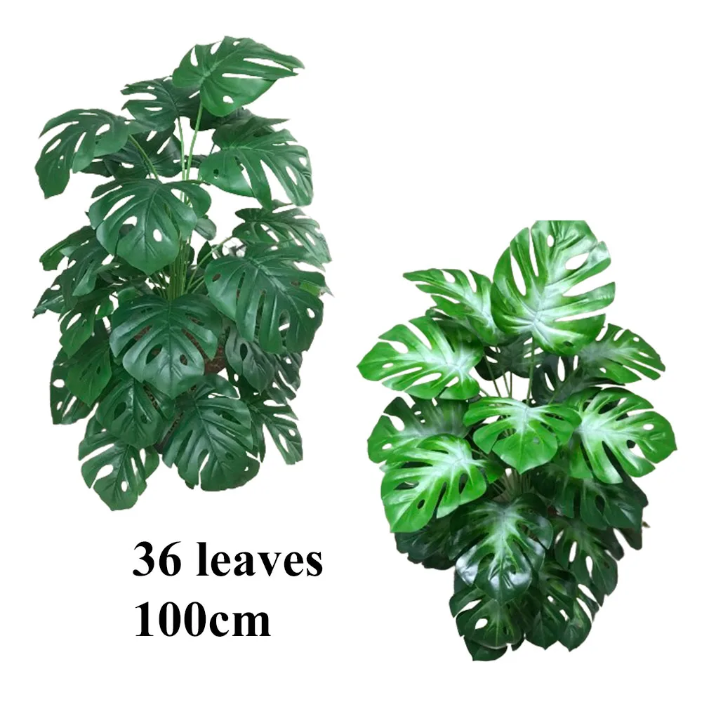 100cm 36 Stems Foliage Ornamental Artificial Monstera Foliage Plants