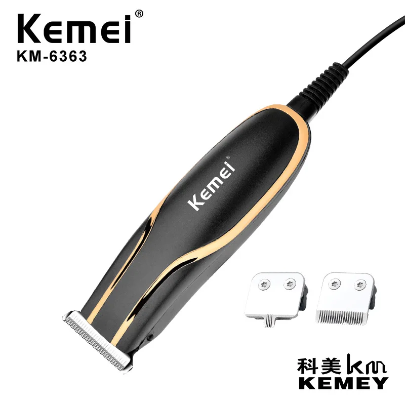 
Factory direct sales Kemei hair clipper KM-6363 stainless steel, carbon steel blade plug-in, Kemei hair clipper 