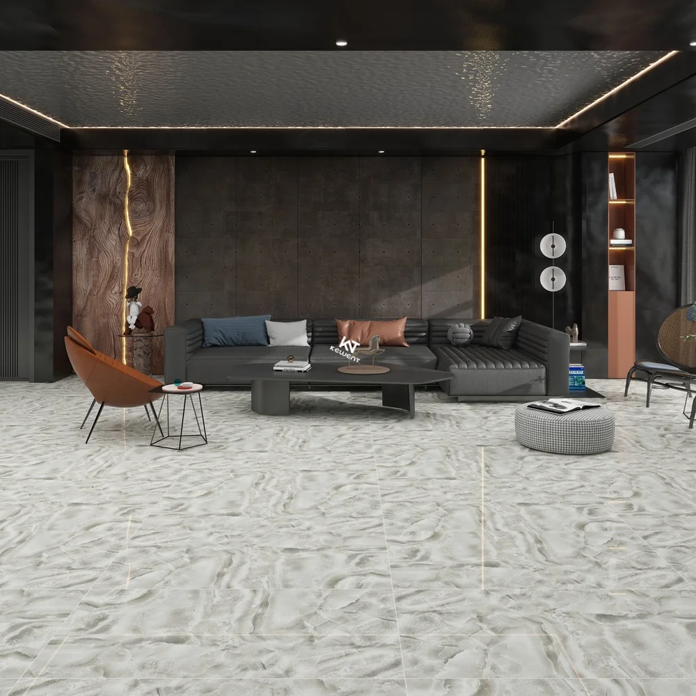 China Living Room Luxury 600 By 1200 600*1200mm Grey Marble Floor Tiles For Living Room