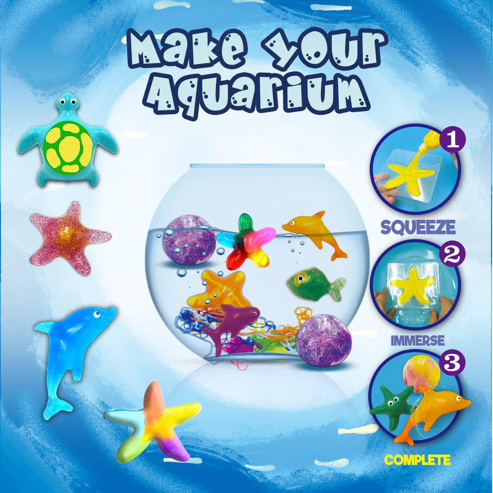 Aqua Magic Gel Creates Unique Soft Figures with 3D Magic Gel Unique Arts & Crafts for Kids Playing
