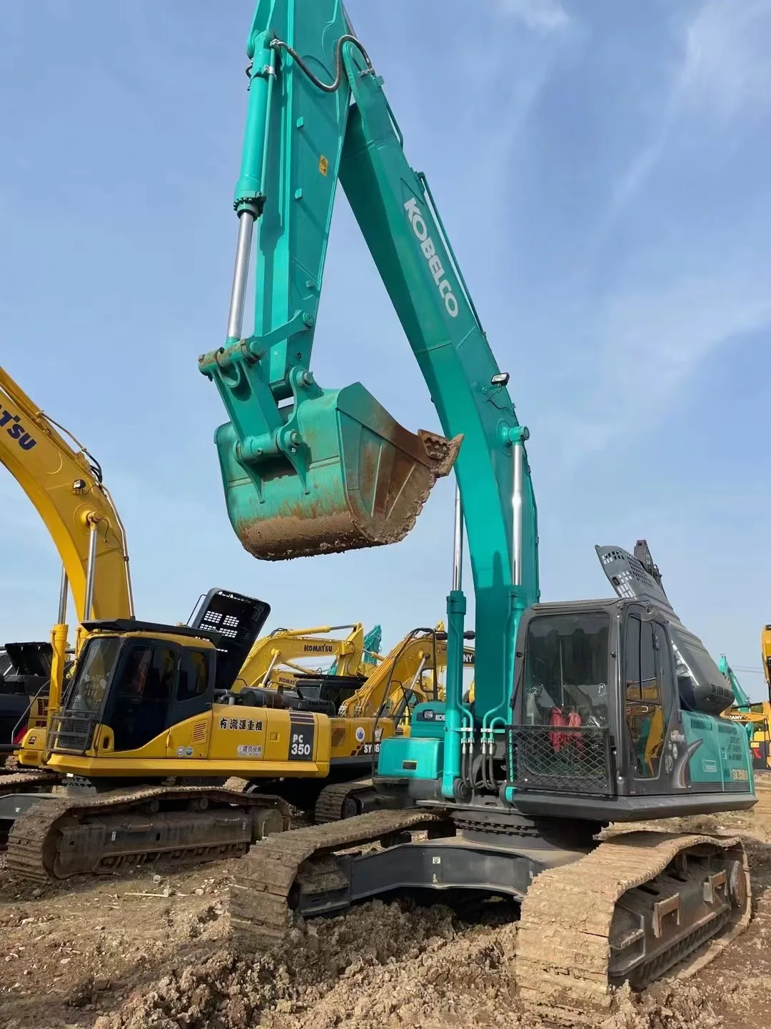 Japan Brand Kobelco 35 Ton Large Crawler Excavator SK350D Second Hand Digger SK350 in Stock for Sale