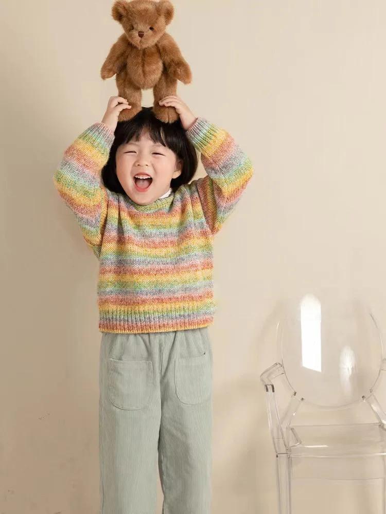 rainbow line cotton yarn soft acrylic & cotton blended knitting and crochet yarn with diy woven handbag crochet yarn