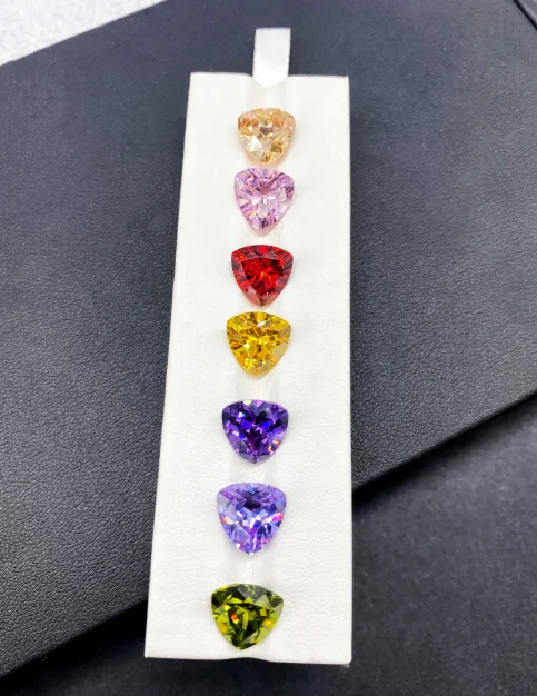 yinzheng Wholesale  various colors  Trillion cut loose gemstone cubic zirconia